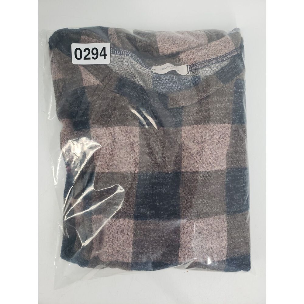 12PM by Mon Ami Size Small Check Pattern Rayon Cardigan Elbow Patch - Picture 7 of 7